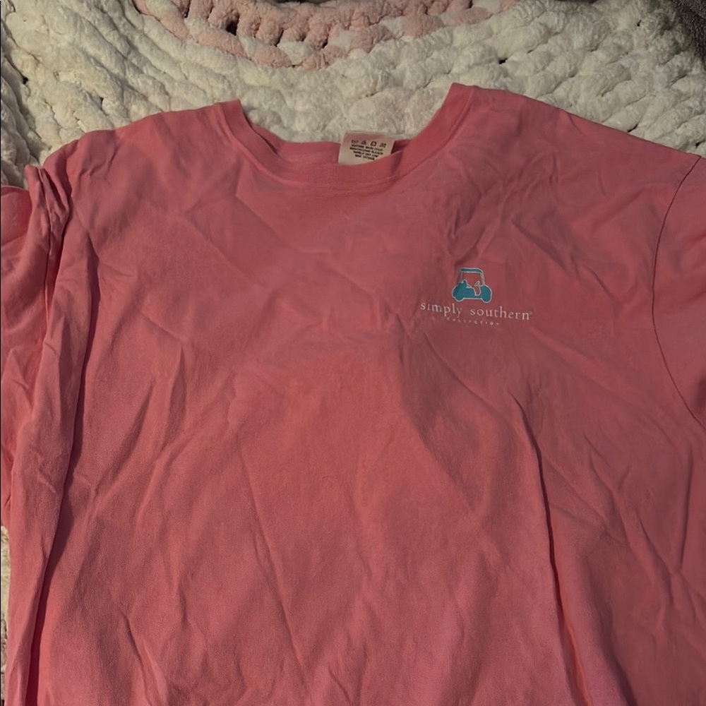 Simply Southern Coral Tee with Logo